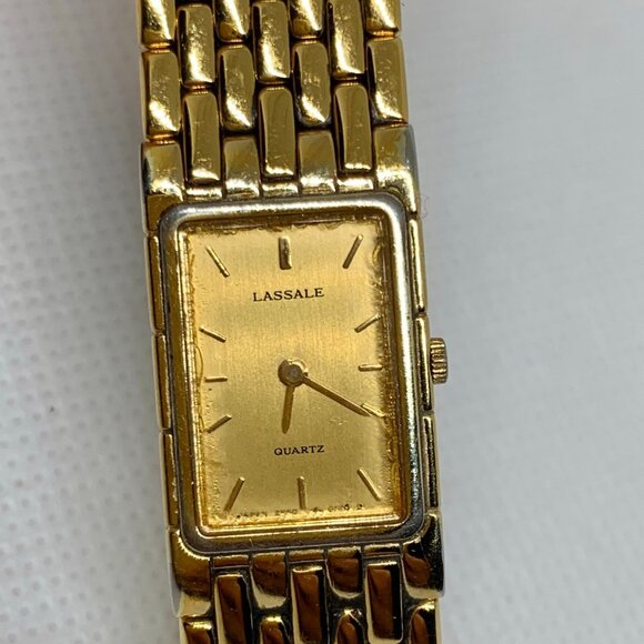 vintage Lassale Seiko quartz women’s watch gold tone 15mm 2E50-5189 running - Picture 3 of 8